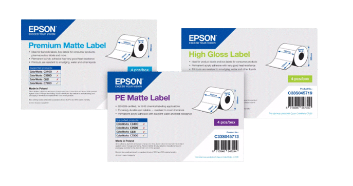Epson Etikettenmaterial für Farbetikettendrucker