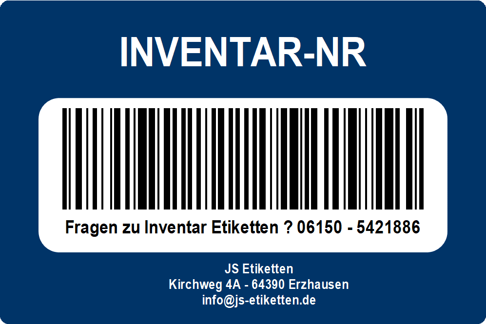 Inventar-Etikett