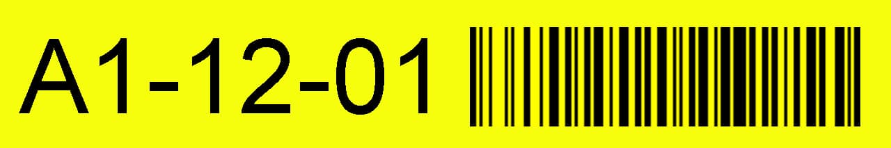 gelbe Barcode-Etiketten