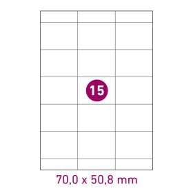 DIN A4 Bogenetiketten Papier 70 x 50,8 mm