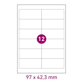 DIN A4 Bogenetiketten Papier 97 x 42,3 mm