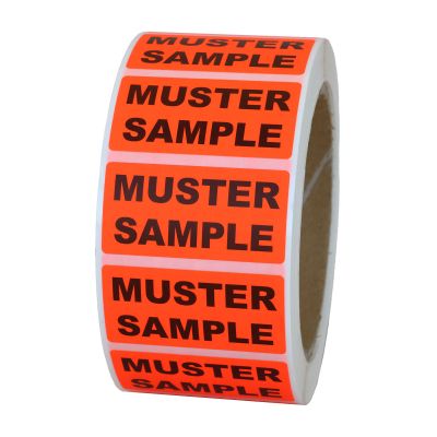 Hinweisetiketten "Muster | Sample"