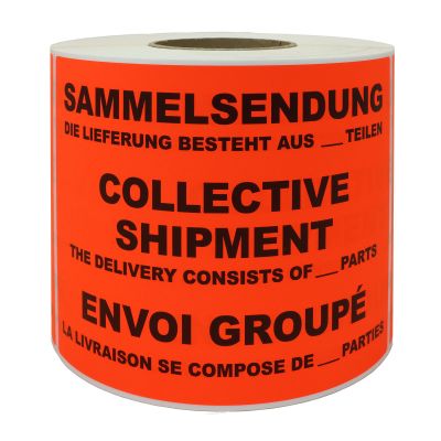 Hinweisetiketten "Sammelsendung | Collective shipment"