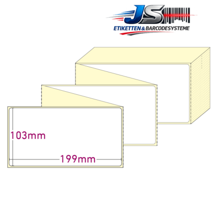 Thermo-Etiketten 103 x 199 mm permanent haftend