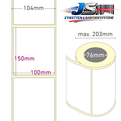 Papier Etiketten 100x150 mm permanent haftend