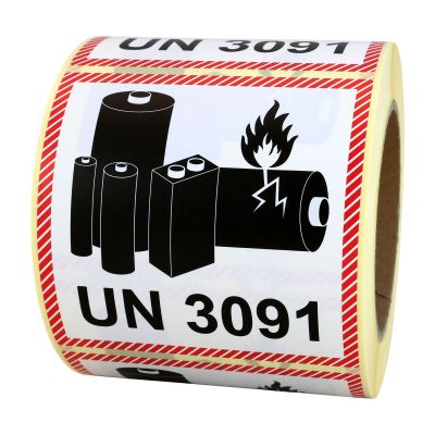 Gefahrgutaufkleber UN 3091
