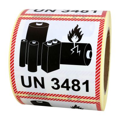 Gefahrgutaufkleber UN 3481