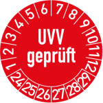 Prüfplakette UVV